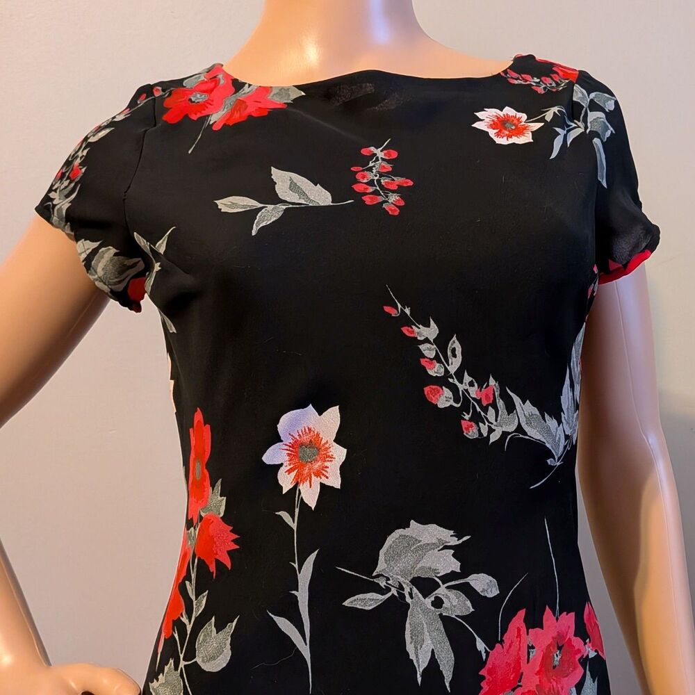 Vintage 90s Jonathan Martin Floral Maxi Dress Cottagecore Whimsygoth Size 5 - Picture 5 of 9